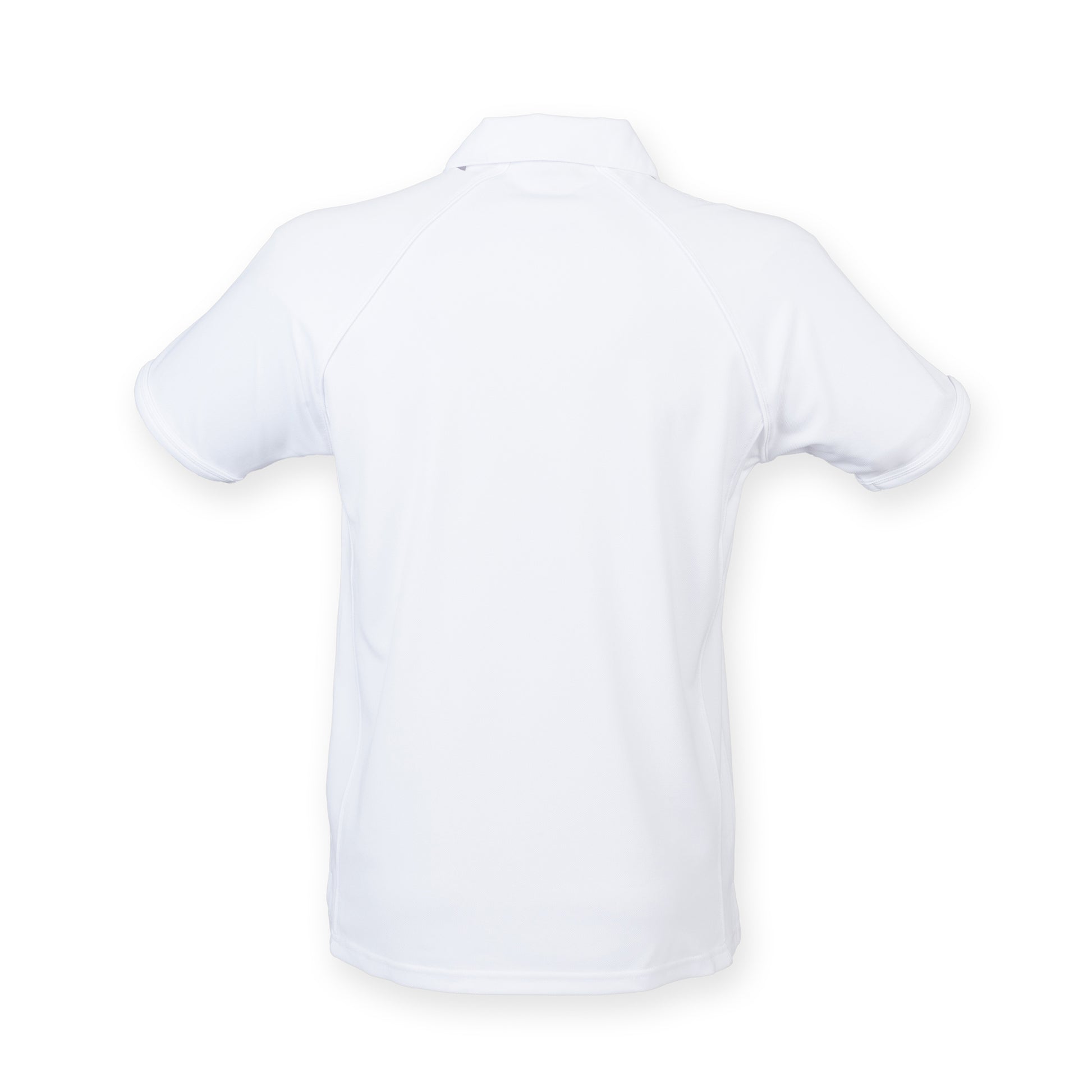 White-White - Back - Finden & Hales Mens Piped Performance Sports Polo Shirt
