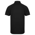 Black-Black - Back - Finden & Hales Mens Piped Performance Sports Polo Shirt