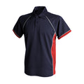 Navy-Red-White - Front - Finden & Hales Mens Piped Performance Sports Polo Shirt