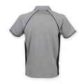 Gunmetal Grey-Black - Back - Finden & Hales Mens Piped Performance Sports Polo Shirt