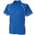 Royal-White - Front - Finden & Hales Kids Unisex Piped Performance Sports Polo Shirt