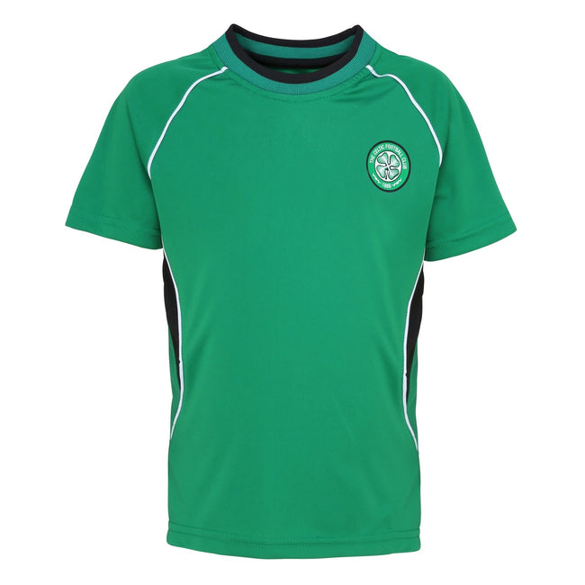 Green - Front - Official Football Merchandise Kids Celtic FC Short Sleeve T-Shirt
