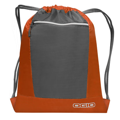 Hot Orange- Black - Front - Ogio Endurance Pulse Drawstring Pack Bag