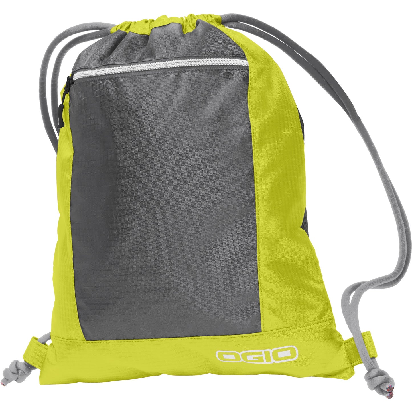 Sulfer- Black - Front - Ogio Endurance Pulse Drawstring Pack Bag