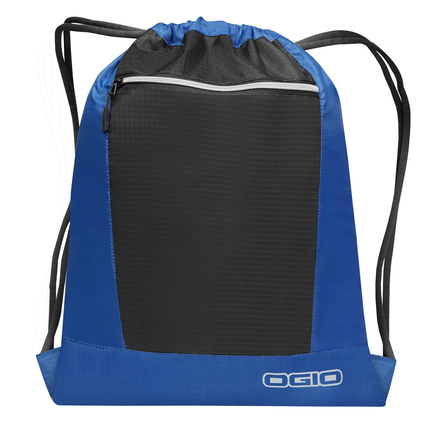 Cobalt Blue- Black - Front - Ogio Endurance Pulse Drawstring Pack Bag