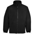 Black - Front - Portwest Mens Aran Full Zip Fleece Top