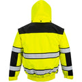 Yellow- Black - Back - Portwest Mens High Visibility Classic All Weather Bomber Jacket