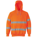 Orange - Front - Portwest Unisex Hi-Vis Safety Hooded Sweatshirt - Hoodie