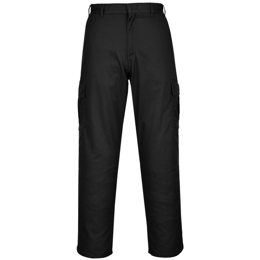 Black - Front - Portwest Mens Combat Work Trousers