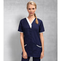 Navy- White - Side - Premier Womens-Ladies Daisy Healthcare Work Tunic
