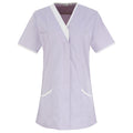 Lilac- White - Front - Premier Womens-Ladies Daisy Healthcare Work Tunic