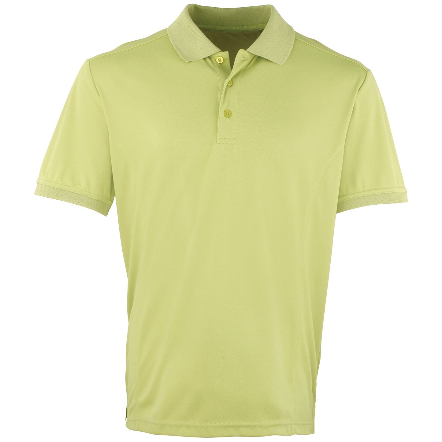 Lime - Front - Premier Mens Coolchecker Pique Short-Sleeved Polo Shirt