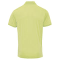 Lime - Back - Premier Mens Coolchecker Pique Short Sleeve Polo T-Shirt
