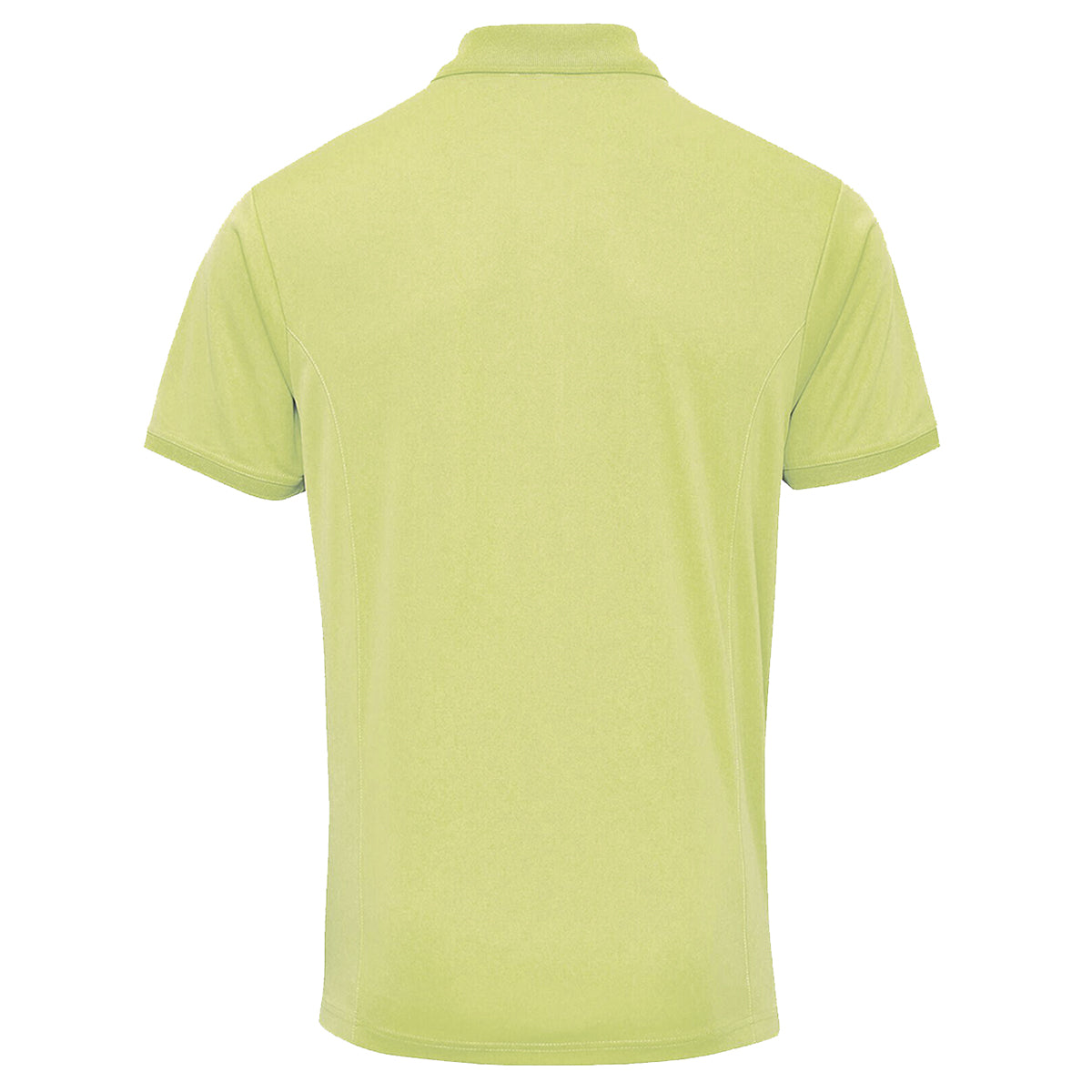 Lime - Back - Premier Mens Coolchecker Pique Short-Sleeved Polo Shirt