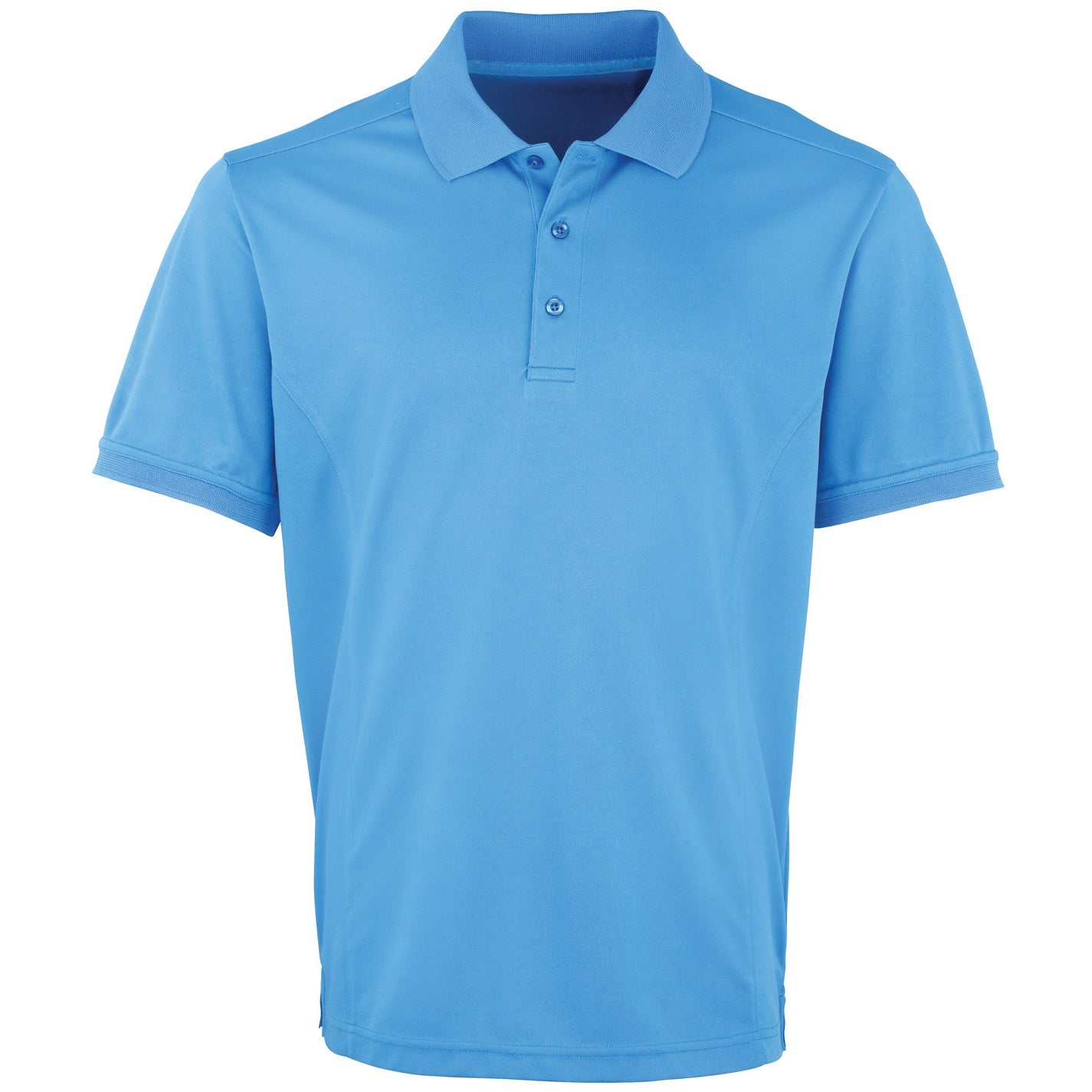 Sapphire - Front - Premier Mens Coolchecker Pique Short-Sleeved Polo Shirt