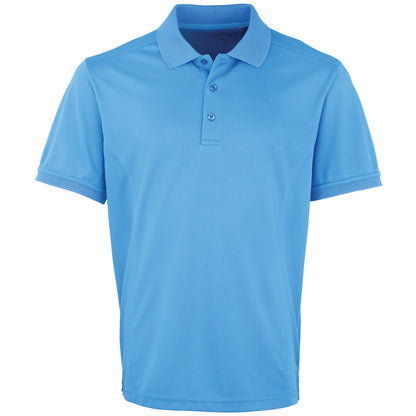 Sapphire - Front - Premier Mens Coolchecker Pique Short-Sleeved Polo Shirt