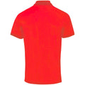 Strawberry Red - Back - Premier Mens Coolchecker Pique Short Sleeve Polo T-Shirt