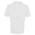 White - Back - Premier Mens Coolchecker Pique Short Sleeve Polo T-Shirt