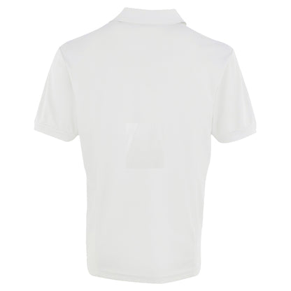 White - Back - Premier Mens Coolchecker Pique Short-Sleeved Polo Shirt