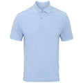 Light Blue - Front - Premier Mens Coolchecker Pique Short Sleeve Polo T-Shirt
