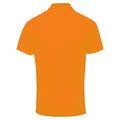 Neon Orange - Back - Premier Mens Coolchecker Pique Short Sleeve Polo T-Shirt