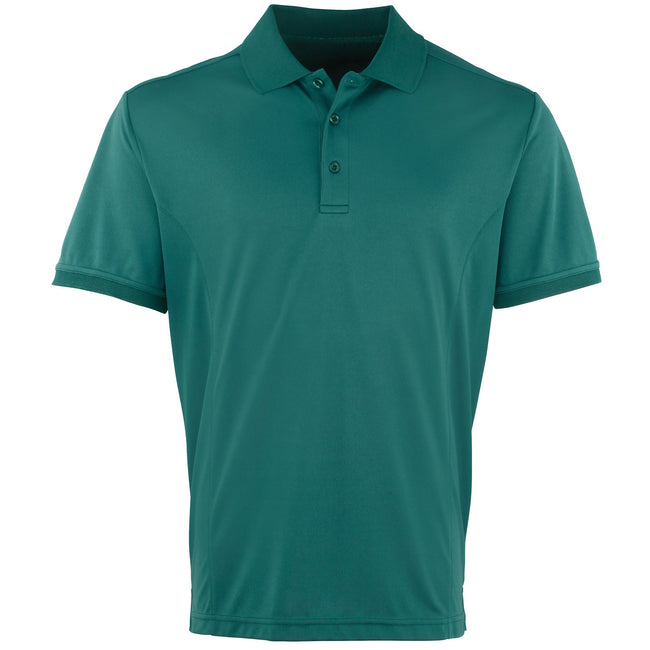 Bottle - Front - Premier Mens Coolchecker Pique Short-Sleeved Polo Shirt