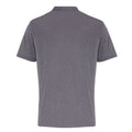 Grey Melange - Back - Premier Mens Coolchecker Pique Short Sleeve Polo T-Shirt