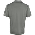 Dark Grey - Back - Premier Mens Coolchecker Pique Short Sleeve Polo T-Shirt