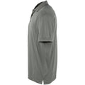 Dark Grey - Side - Premier Mens Coolchecker Pique Short Sleeve Polo T-Shirt