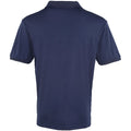 Navy - Back - Premier Mens Coolchecker Pique Short Sleeve Polo T-Shirt