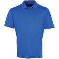 Royal - Front - Premier Mens Coolchecker Pique Short Sleeve Polo T-Shirt