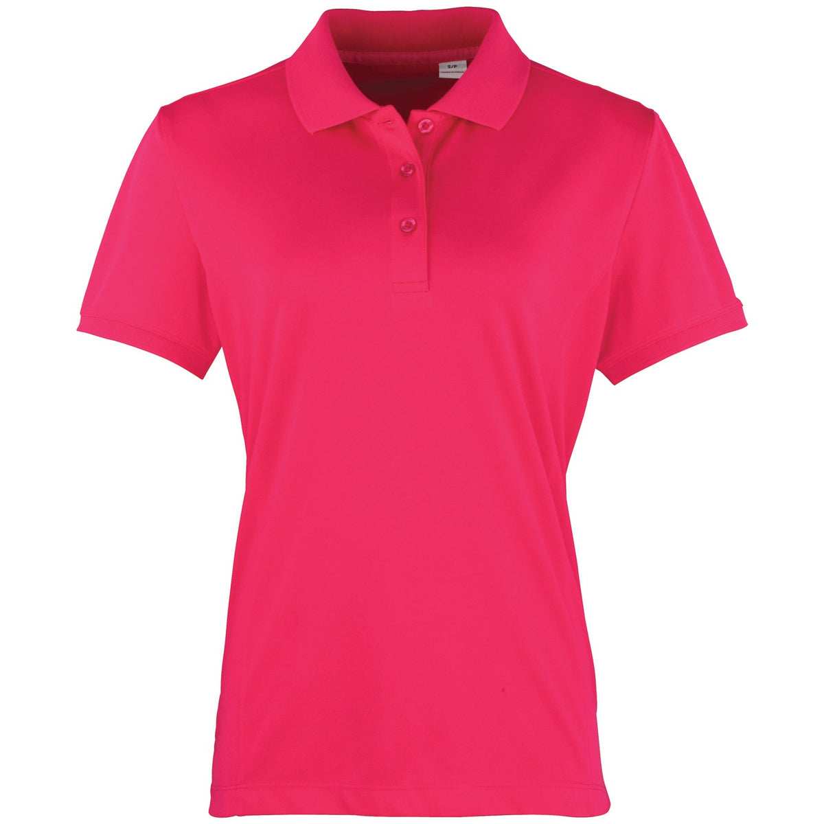 Hot Pink - Front - Premier Womens-Ladies Coolchecker Short Sleeve Pique Polo T-Shirt