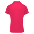 Hot Pink - Back - Premier Womens-Ladies Coolchecker Short Sleeve Pique Polo T-Shirt
