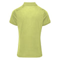 Lime - Back - Premier Womens-Ladies Coolchecker Short Sleeve Pique Polo T-Shirt