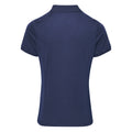 Navy - Back - Premier Womens-Ladies Coolchecker Short Sleeve Pique Polo T-Shirt