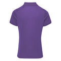 Purple - Back - Premier Womens-Ladies Coolchecker Short Sleeve Pique Polo T-Shirt