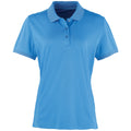 Sapphire - Front - Premier Womens-Ladies Coolchecker Short Sleeve Pique Polo T-Shirt