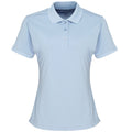 Light Blue - Front - Premier Womens-Ladies Coolchecker Short Sleeve Pique Polo T-Shirt