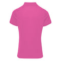 Neon Pink - Back - Premier Womens-Ladies Coolchecker Short Sleeve Pique Polo T-Shirt
