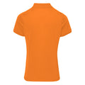 Neon Orange - Back - Premier Womens-Ladies Coolchecker Short Sleeve Pique Polo T-Shirt