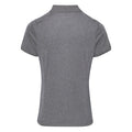 Grey Melange - Back - Premier Womens-Ladies Coolchecker Short Sleeve Pique Polo T-Shirt