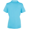 Turquoise - Back - Premier Womens-Ladies Coolchecker Short Sleeve Pique Polo T-Shirt