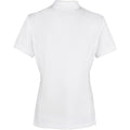 White - Back - Premier Womens-Ladies Coolchecker Short Sleeve Pique Polo T-Shirt