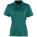 Bottle - Front - Premier Womens-Ladies Coolchecker Short Sleeve Pique Polo T-Shirt