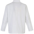 White - Back - Premier Studded Front Long Sleeve Chefs Jacket - Chefswear