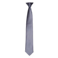 Steel - Front - Premier Colours Mens Satin Clip Tie