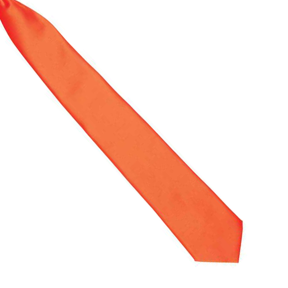 Chestnut - Back - Premier Colours Mens Satin Clip Tie