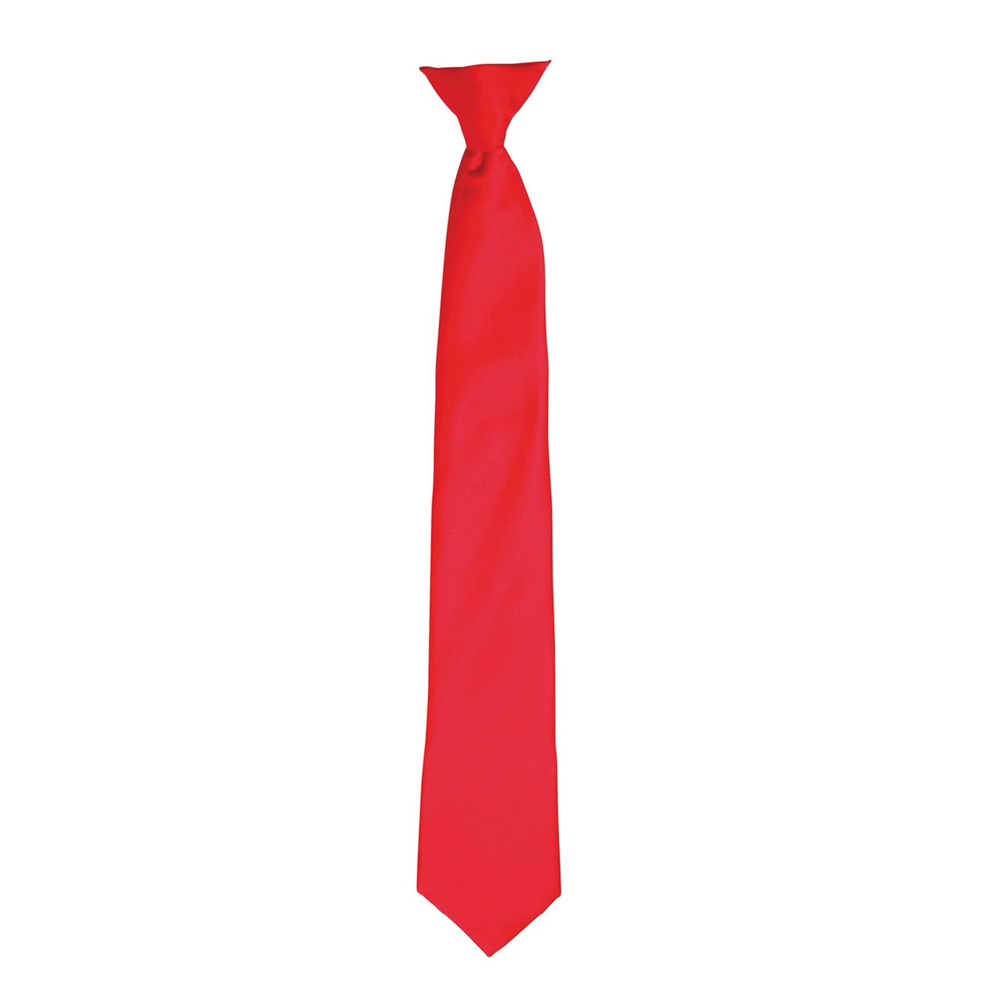 Strawberry Red - Front - Premier Colours Mens Satin Clip Tie