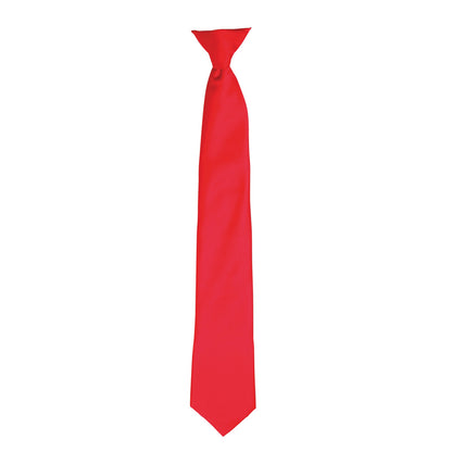 Strawberry Red - Front - Premier Colours Mens Satin Clip Tie