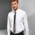 Dark Grey - Front - Premier Colours Mens Satin Clip Tie